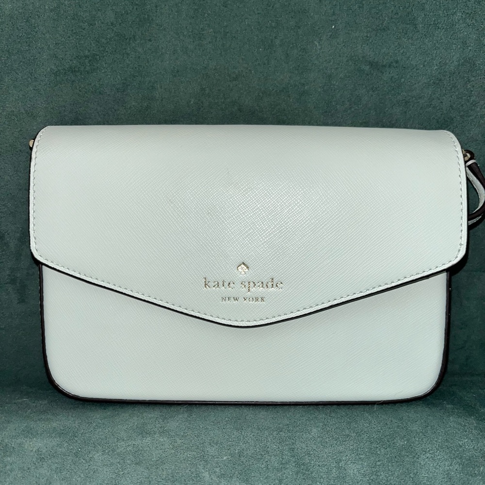 Kate Spade New York Sadie Envelope Crossbody Mint Green LIKE NEW